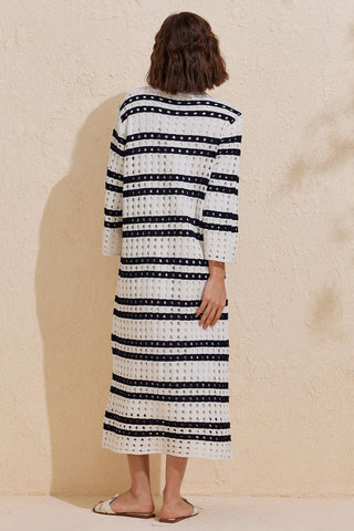 Summer Knitwear Dress Navy Blue