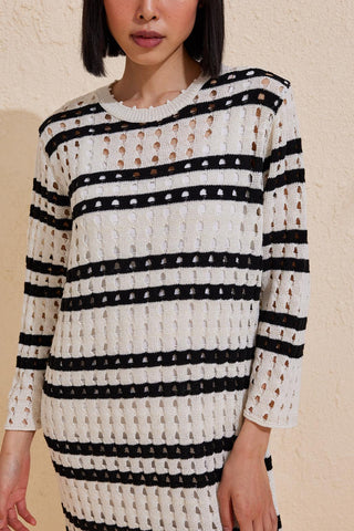 Summer Knitwear Dress Black