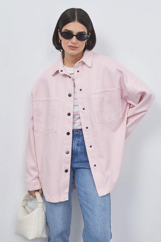 Washed Gabardine Jacket Pink