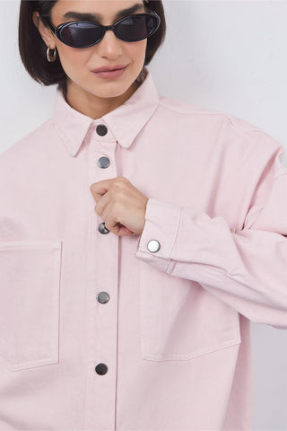 Washed Gabardine Jacket Pink