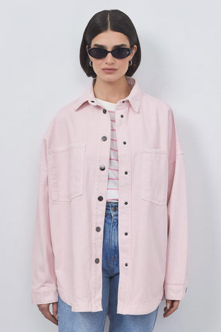 Washed Gabardine Jacket Pink