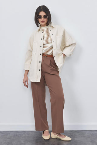 Washed Gabardine Jacket Stone