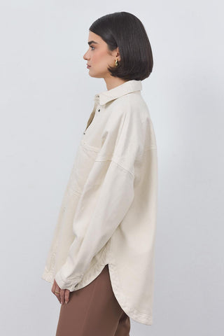 Washed Gabardine Jacket Stone