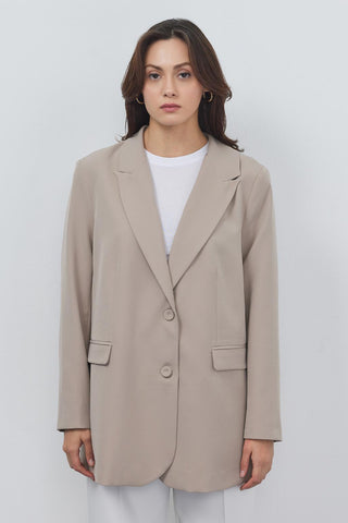 Alina Blazer with Slits Mink