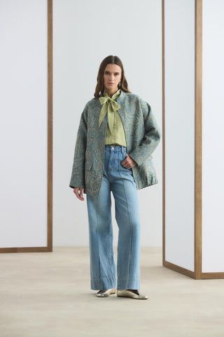 High Waist Wide Leg Jeans Light Blue