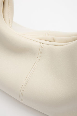 Soft Textured Leather Tote Bag Ecru